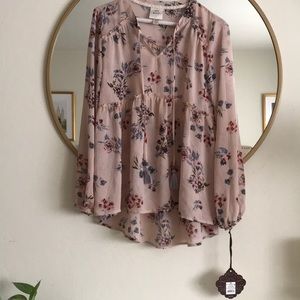 Knox Rose pink floral blouse